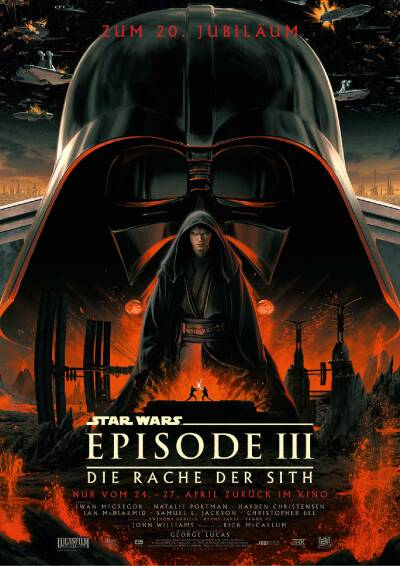 Filmplakat: 26.04. und 27.04.: 20. JAHRE JUBILÄUM - STAR WARS EPISODE III - DIE RACHE DER SITH