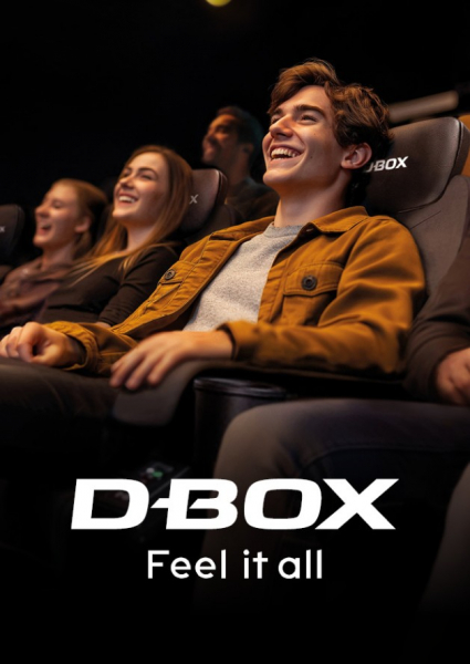Bild: Mit unseren 13 D-BOX-Sitzen bucht Ihr vor Ort die 4. Dimension im Kino 1